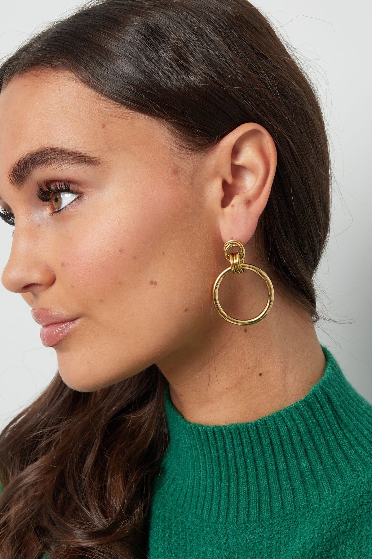 Gold Knot Hoop Earrings