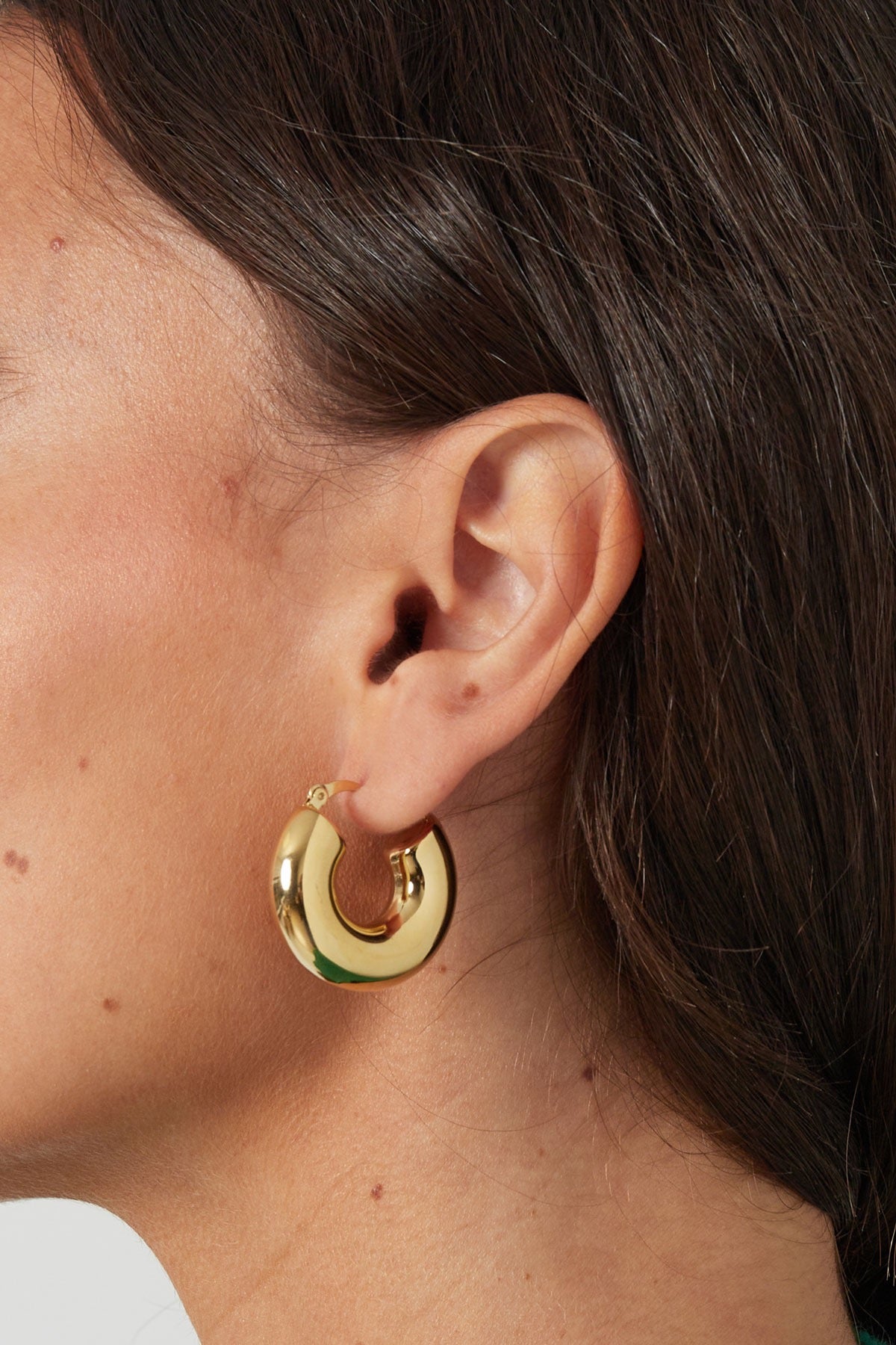 Chunky Gold Hoop Earrings