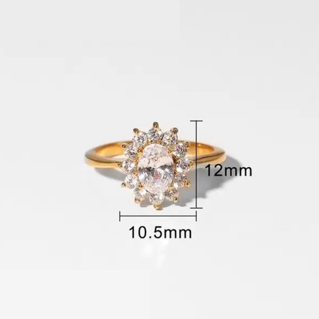 Cubic Zirconia Cluster Ring